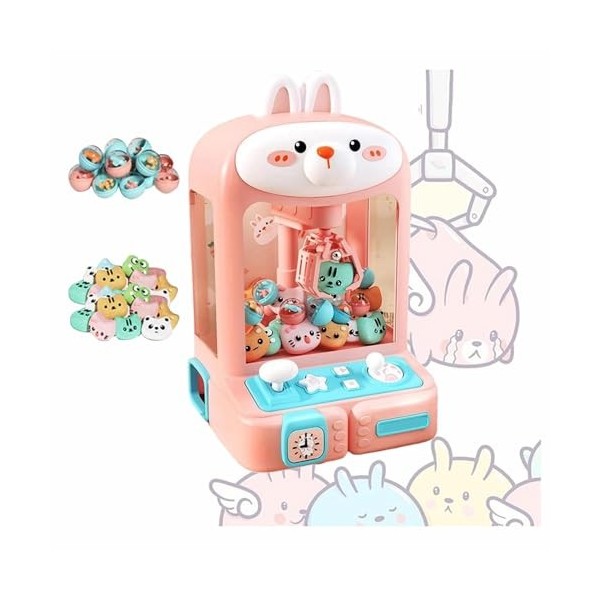 ARTSIM Machine a Pince ， Sweets Machine for Home avec Lumières Et Musique,30 Peluches Et 10 Gashapons ， Machine Fete Foraine 