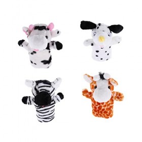 ibasenice 4 Pièces Marionnette Jouet Chiot pour Enfants Poupées De Faveur De Bébé Enfant Jouets en Peluche De Dessin Animé Ch