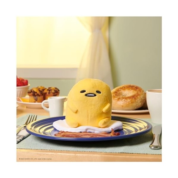 GUND - Gudetama "Lazy Sitting Pose" peluche, 15,24 CM, Jaune