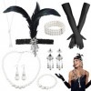 Lot de 11 accessoires vintage des années 1920, costume Gatsby le Magnifique sur le thème des années 1920, accessoires de coif