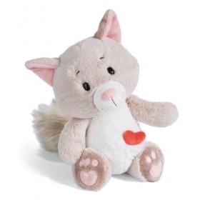 NICI Chat Love Duveteux 50cm Gris Douce et Durable, Mignonne Peluche à câliner, pour Jouer, pour Enfants et Adultes, Une Exce
