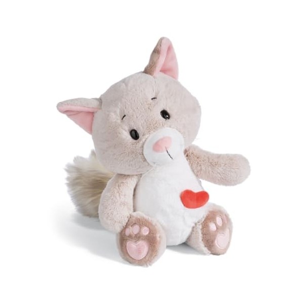 NICI Chat Love Duveteux 50cm Gris Douce et Durable, Mignonne Peluche à câliner, pour Jouer, pour Enfants et Adultes, Une Exce