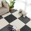 Carreaux De Moquette Carrés à Emboîtement, Tapis De Sol en Mousse De Puzzle en Peluche, Carreaux De Sol De Tapis De Jeu De Pu