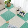 Carreaux De Moquette Carrés à Emboîtement, Tapis De Sol en Mousse De Puzzle en Peluche, Carreaux De Sol De Tapis De Jeu De Pu