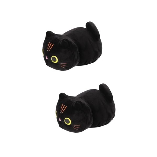 Toyvian 3 Pièces Oreiller Chat Oreiller en Peluche en Peluche Coussin Décoratif De Chaise Oreiller Câlin Chaton en Peluche Po