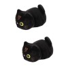 Toyvian 3 Pièces Oreiller Chat Oreiller en Peluche en Peluche Coussin Décoratif De Chaise Oreiller Câlin Chaton en Peluche Po