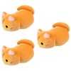 Toyvian 3 Pièces Oreiller Chat Oreiller en Peluche en Peluche Coussin Décoratif De Chaise Oreiller Câlin Chaton en Peluche Po