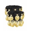 Paire de bracelets avec pièces pour danser danse du ventre ou se déguiser en danseuse orientale, Polyester