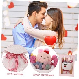Totority Poupée en Peluche Bouquet De Fleurs en Peluche Lapin en Peluche Trucs Kawaii Cadeau danniversaire pour Filles