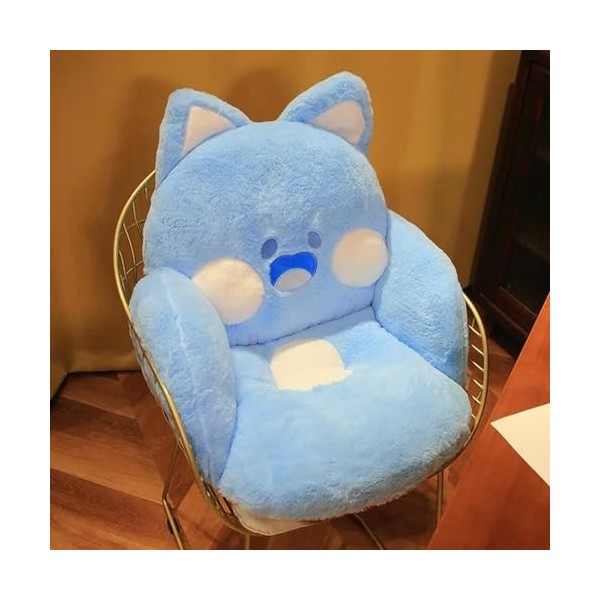 Coussin de siège en Peluche de Chat de Bande dessinée Doux Kawaii Chaton Animal canapé intérieur Sol décor à la Maison Hiver 