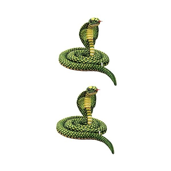Toyvian 2 Pièces Animal en Peluche Serpent Grand Jouet Serpent Confortable Peluche Serpent en Peluche Grand Joli Jouet en Pel
