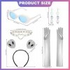 XEPST Alien Costume Accessories Set-Bandeau dAntenne Extraterrestre, Boucles doreilles, Collier et Gants pour Femmes et Fil