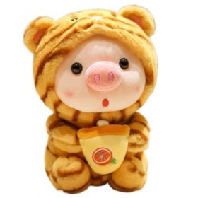 GRAVY Peluches Jouet en Peluche Cochon de thé au Lait créatif et Mignon for Les Filles avec Qui Dormir, poupée, Oreiller for 