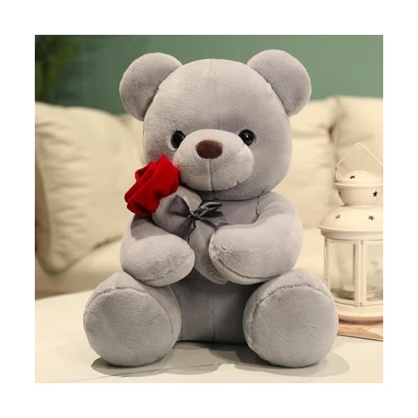 SaruEL Jouets en Peluche : Ours en Peluche, Roses, poupées Animaux en Peluche, Jouets Mignons, Filles, Cadeaux d’Anniversaire