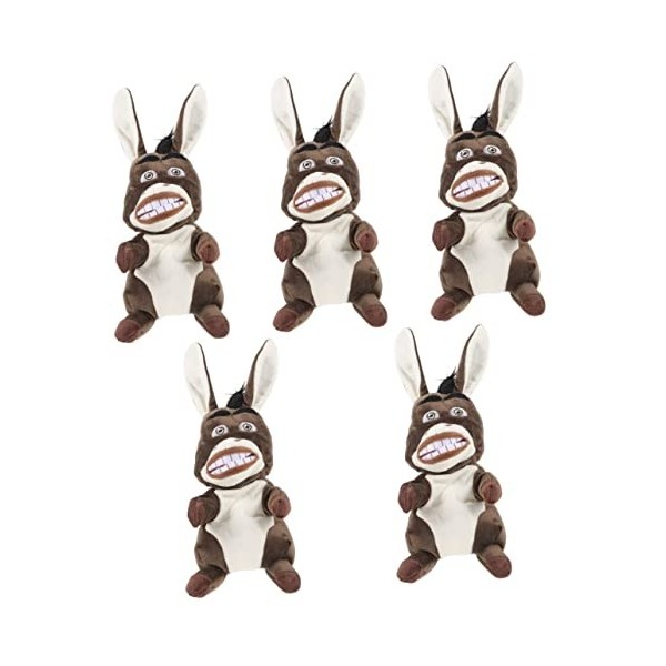 Toyvian 4 Pièces Lapin Marionnette Animal en Peluche Peluches Panda Chiens en Peluche pour Enfants Marionnettes À Main Mignon