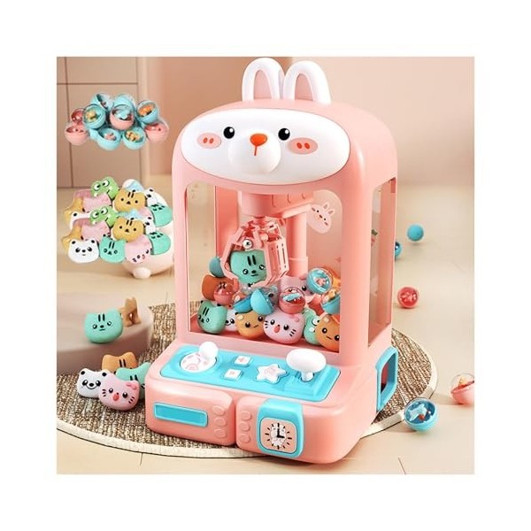 Jouet à Griffe ， Sweets Machine for Home avec Lumières Et Musique,30 Peluches Et 10 Gashapons ， Candy Arcade pour Garçons Fil