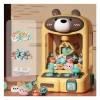 ARTSIM Machine Fete Foraine ， Machine Attrape Bonbon avec Lumières Et Musique,30 Peluches Et 10 Gashapons ， Machine a Bonbon 