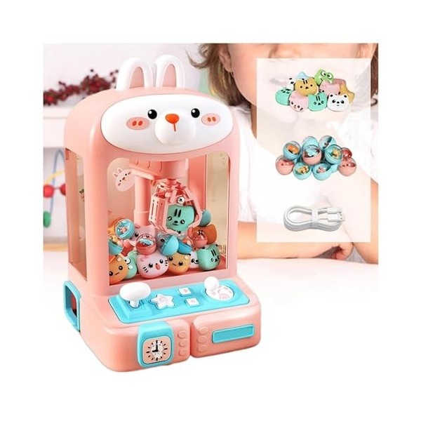 ARTSIM Machine Fete Foraine ， Machine à Pince avec Lumières Et Musique,30 Peluches Et 10 Gashapons ， Machine Fete Foraine Cad