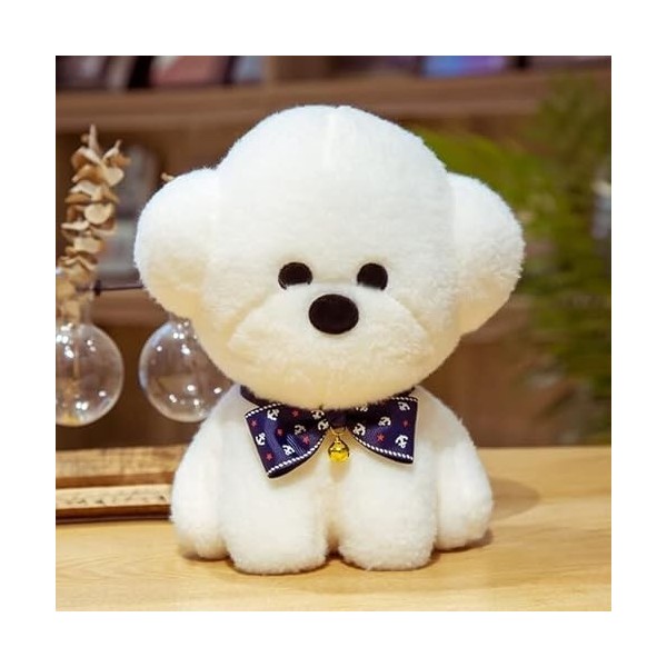 Mignon habillé Bulle Chien Poupée Debout Animal Peluche PelucheHerbe Chapeau Noeud Papillon Enfants Buddy Noël Cadeau 30cm 10