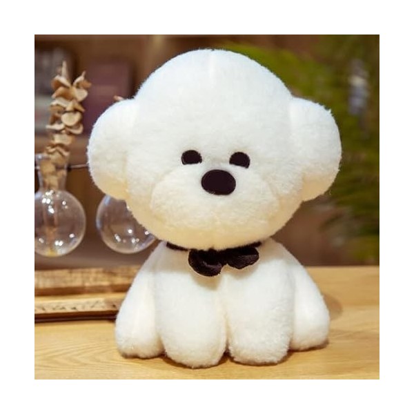 Mignon habillé Bulle Chien Poupée Debout Animal Peluche PelucheHerbe Chapeau Noeud Papillon Enfants Buddy Noël Cadeau 30cm 10