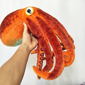 Ermano Peluche Jouets en Peluche pour Enfants de 30 cm imitant Le Cadeau danniversaire de Noël de la Pieuvre Orange