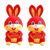 Alasum 4 Pièces Lapin en Peluche Zodiaque Chinois en Peluche Figurines De Lapin Jouet Lapin du Nouvel an Chinois Figurine De 