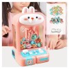 ARTSIM Machine Fete Foraine ， Jouet à Griffe avec Lumières Et Musique,30 Peluches Et 10 Gashapons ， Sweets Machine for Home p