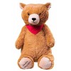 Pioupiou et Merveilles Peluche Géante Fabrication Française XXL Jazzly Le Grizzly - 100 CM de Haut - Toute Douce pour Enfant 