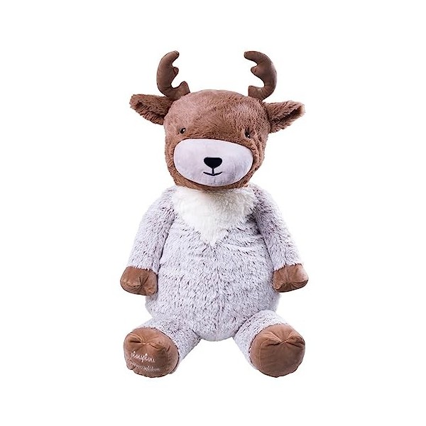 Pioupiou et Merveilles Peluche Géante Fabrication Française XXL Jazzly Le Grizzly - 100 CM de Haut - Toute Douce pour Enfant 