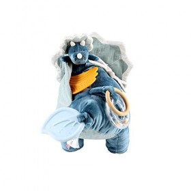 Noukies - N2111.45 Peluche dactivités Dino Ops, 40cm, Veloudoux, Bleu