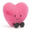 Jellycat Amuseable Pink Heart Large - L: 6 cm x l: 19 cm x h: 17 cm