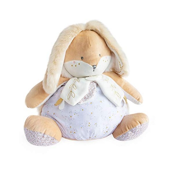 Doudou et Compagnie - Peluche Range-Pyjama Enfant - Lapin - 38 cm - Blanc - Lapin de Sucre - DC3494