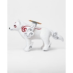 iTEMLAB Z109100 iTEMLAB Peluche Okami Amaterasu Blanc/Rouge brodée 100% Polyester recyclé ItemLab.