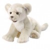 Anima - Peluche Lionceau Blanc Couché 32cmL