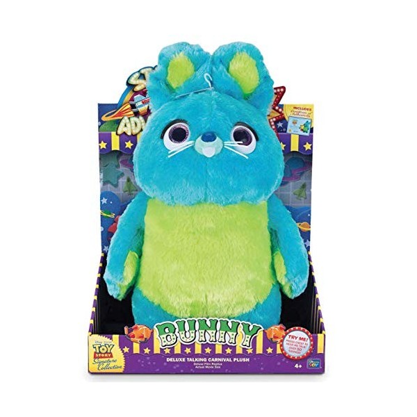 Thinkway Toys 64442 Lapin en peluche parlante Carnaval – Collection Signature Toy Story, multicolore