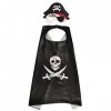 Ensemble de Pirates pour Capes dhalloween avec Cache-œil de Pirate Cape de Pirate pour Les Accessoires de fête dhalloween.