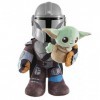 Star Wars Clan de Deux Peluche Sonore The Mandalorian 28 cm avec Grogu 10 cm , inspirée de la série Le Livre de Boba Fett 