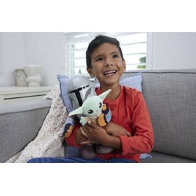 Star Wars Clan de Deux Peluche Sonore The Mandalorian 28 cm avec Grogu 10 cm , inspirée de la série Le Livre de Boba Fett 