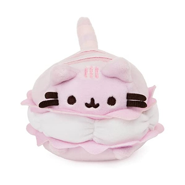 GUND Macaron Cookie Pusheen Sweet Dessert – Animal en peluche spongieux – Tissu extensible – À partir de 8 ans – Rose et blan