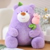 Kawaii Ours en Peluche Jouet en Peluche Ours en Peluche Tenant Rose Peluche Poupée Saint Valentin Cadeau De Noël pour Fille C