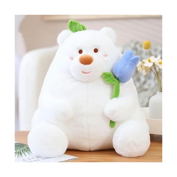 Kawaii Ours en Peluche Jouet en Peluche Ours en Peluche Tenant Rose Peluche Poupée Saint Valentin Cadeau De Noël pour Fille C