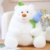 Kawaii Ours en Peluche Jouet en Peluche Ours en Peluche Tenant Rose Peluche Poupée Saint Valentin Cadeau De Noël pour Fille C
