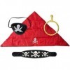 Fartoni Déguisement Pirate Enfant Avec Accessoires Pirate Avec Patch Pirate, Écharpe Pirate, Et Boucle DOreille. Accessoires