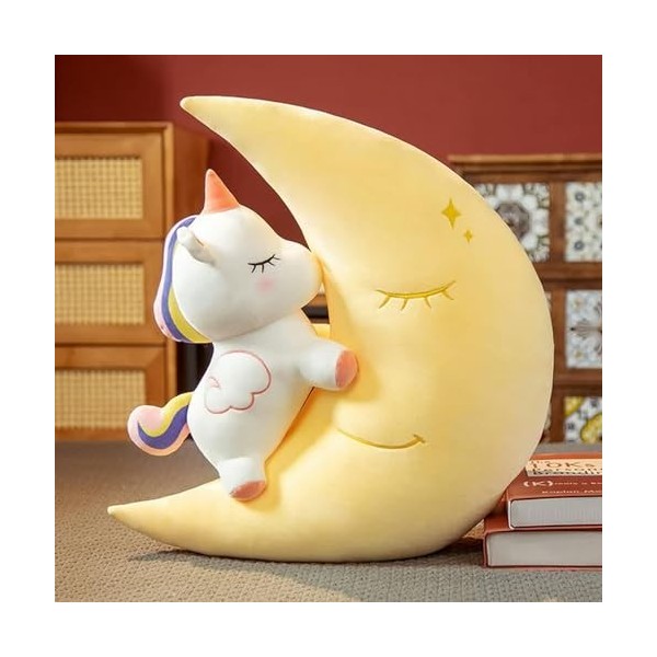 Jouets en Peluche Mignons Lune, poupées Animaux en Peluche Mignonnes, Coussins Moelleux créatifs, décoration de Chambre Kawai