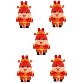 Toyvian 5 Pièces Année du Lapin Mascotte Animaux Jouets Jouet Animal Themberchaud Peluche Jouets en Peluche Jouets en Peluche
