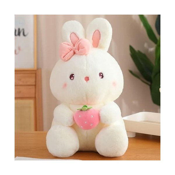 EacTEL Mignon Lapin poupée Dessin animé Peluche Animal Fleur Lapin Peluche poupée Oreiller Kawaii Peluche Enfants Jouet Fille