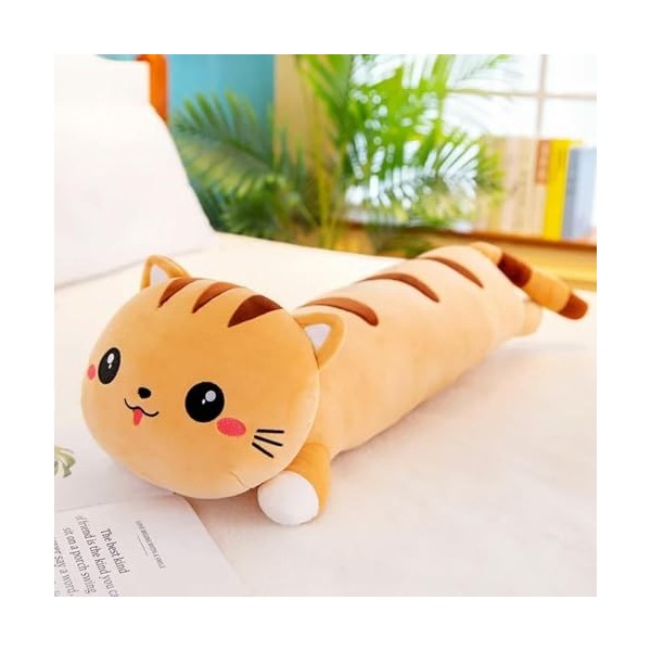 Long Chat Coussin Peluche Jouet en Peluche Animal Poupée Coussin Enfants Filles Décoration D’intérieur Cadeaux 110cm 3