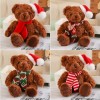 EacTEL Ours de Noël en Peluche Ours en Peluche Doux Jouet Cadeau de Noël Mignon garçon Fille fête décoration Cadeau d’Anniver