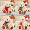 EacTEL Noël Ours en Peluche Jouet Ours en Peluche Doux Jouet dans Cadeau de Noël Mignon en Peluche garçon Fille fête décorati