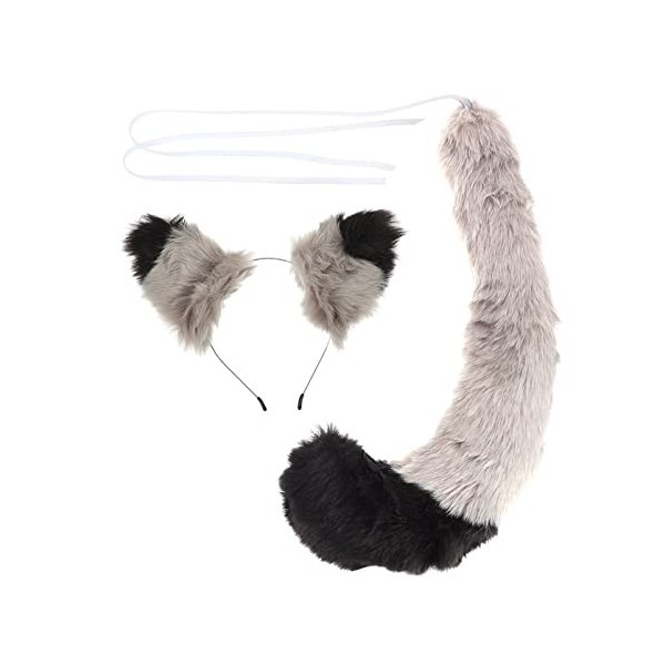 minkissy 1 ensemble daccessoires pour tout-petits - Bandeau en forme de queue de chat - Bandeau de fête - Queue danimal - C